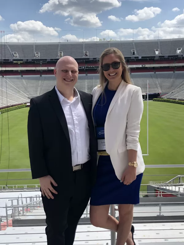 Sanford Stadium with Mike and Juliette