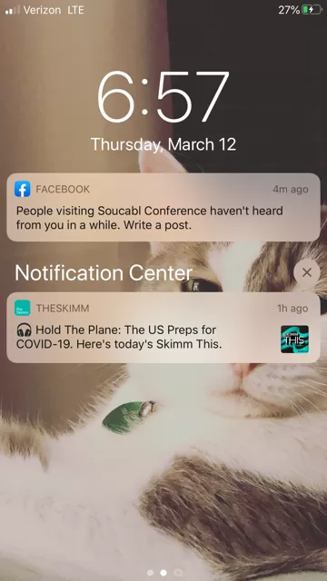 Alerts you get in the middle of Happy Hour. 